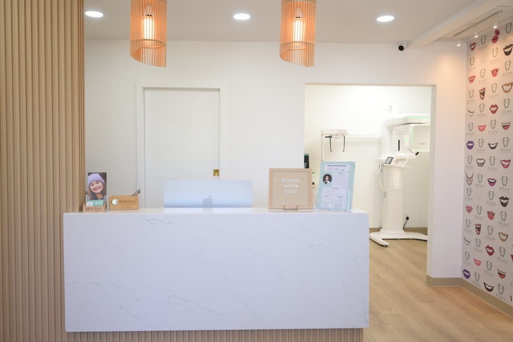 AiCare Orthodontics reception desk